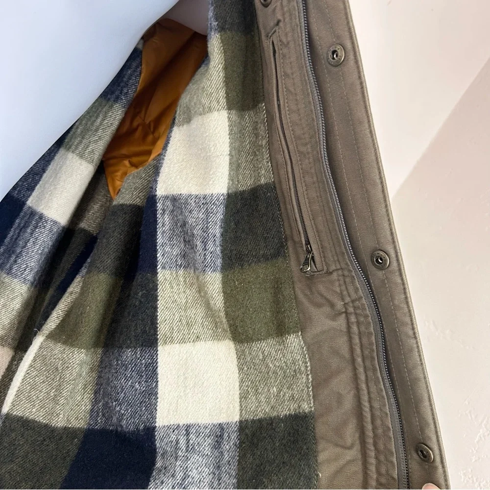 Prana Upper Dash Shirt Jacket Mens L Slate Green Flannel Lined Chore Coat NWOT - Picture 8 of 16